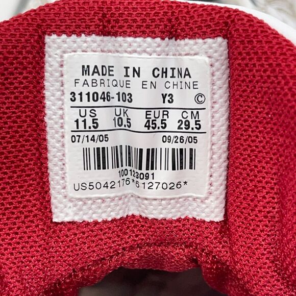 Size 11.5 - Air Jordan Dub Zero White/Black Varsity Red Mens Jumpman Retro - Picture 11 of 16